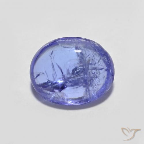 2.94ct 天然 深紫蓝色 坦桑黝帘石, 椭圆形, 透明