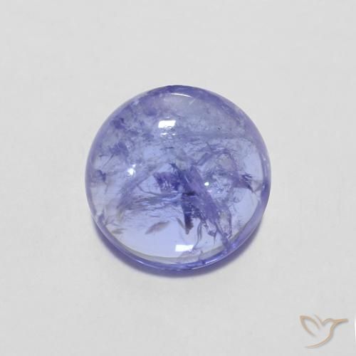 1.39ct 天然 深紫蓝色 坦桑黝帘石, 圆形的, 透明
