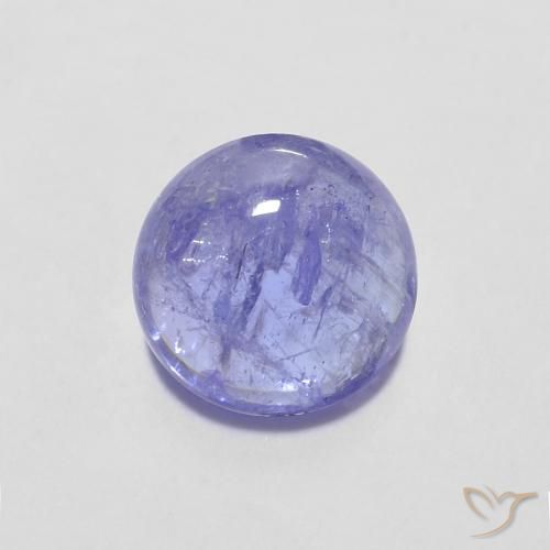 1.45ct 天然 深紫蓝色 坦桑黝帘石, 圆形的, 透明