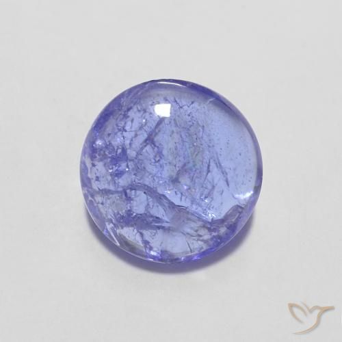 1.47ct 天然 深紫蓝色 坦桑黝帘石, 圆形的, 透明