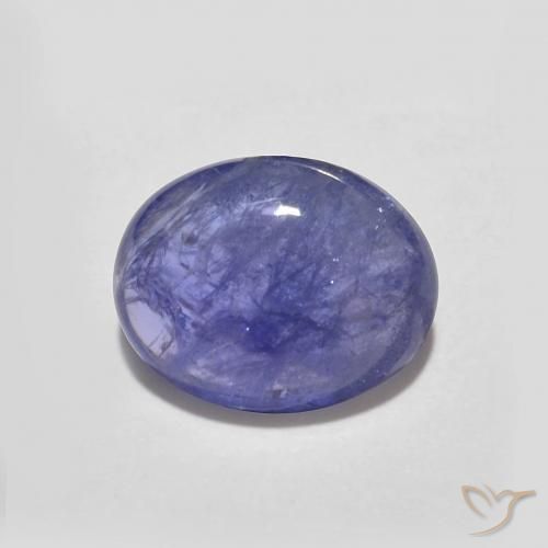 2.13ct 天然 深紫蓝色 坦桑黝帘石, 椭圆形, 半透明