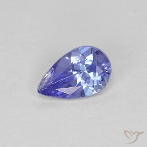 0.42ct 天然 深蓝色 坦桑黝帘石, 梨形, VS