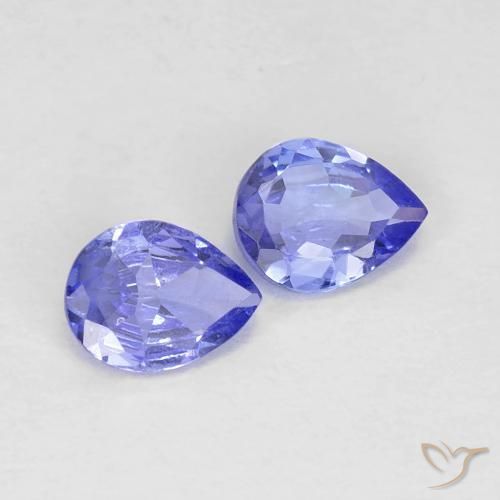 0.60ctw 天然 深蓝色 坦桑黝帘石, 梨形, VS