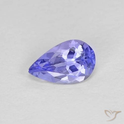 0.37ct 天然 电蓝 坦桑黝帘石, 梨形, VVS