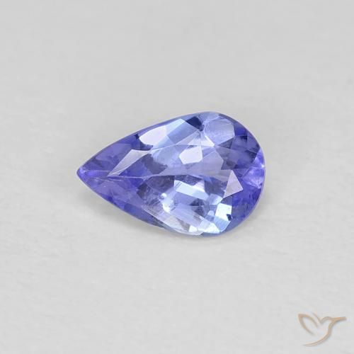 0.35ct 天然 深紫蓝色 坦桑黝帘石, 梨形, VS