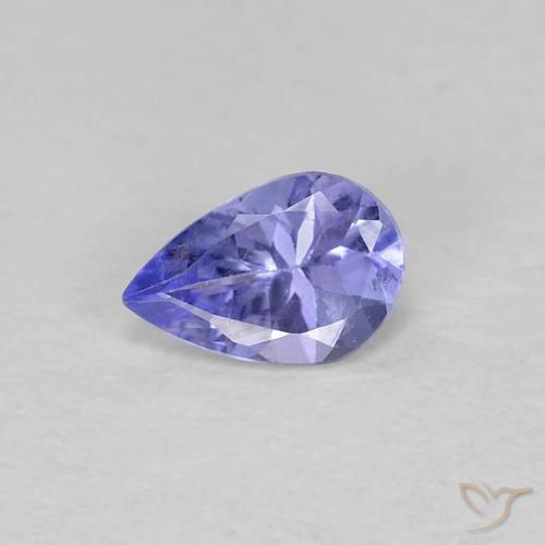 0.36ct 天然 深紫蓝色 坦桑黝帘石, 梨形, VVS-VS