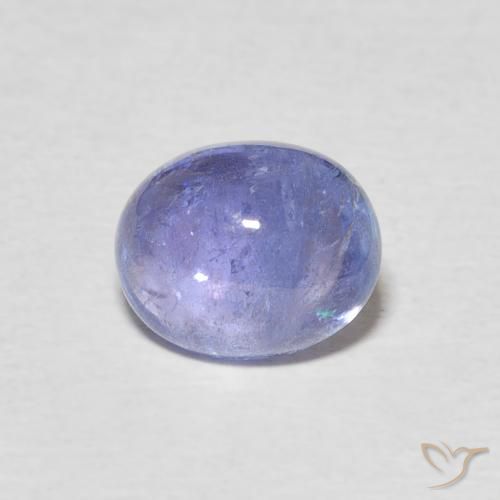 2.57ct 天然 深紫蓝色 坦桑黝帘石, 椭圆形, 透明
