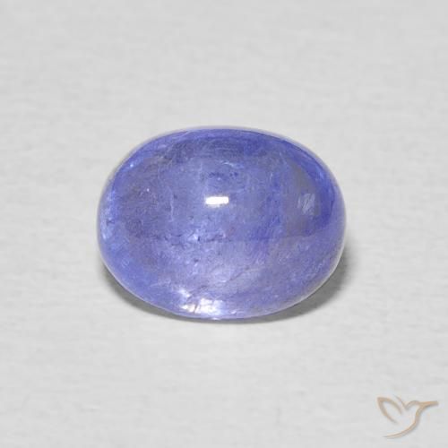 2.92ct 天然 深紫蓝色 坦桑黝帘石, 椭圆形, 透明