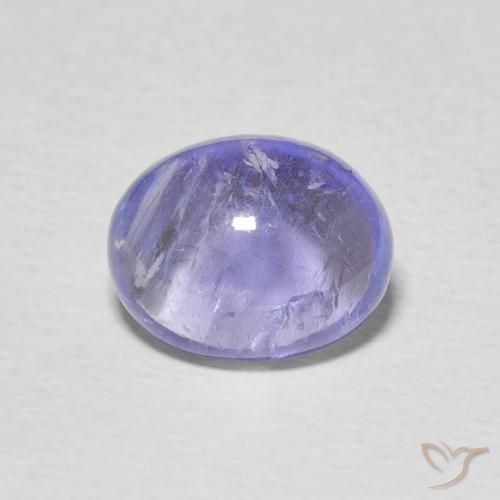 3.45ct 天然 深紫蓝色 坦桑黝帘石, 椭圆形, 透明