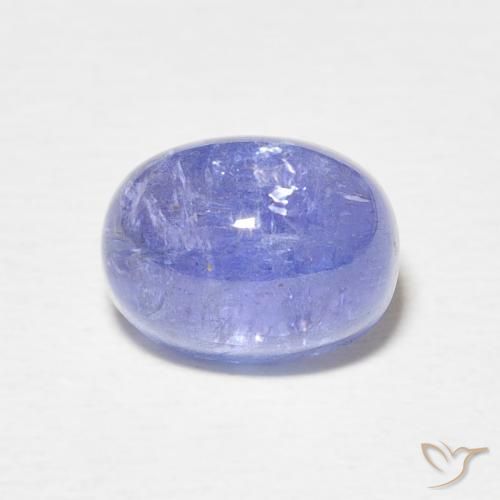 3.73ct 天然 深紫蓝色 坦桑黝帘石, 椭圆形, 半透明