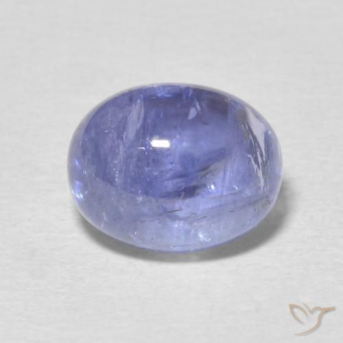 4.40ct 天然 浅紫蓝色 坦桑黝帘石, 椭圆形, 透明