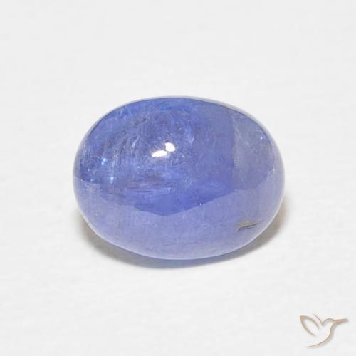 2.57ct 天然 深紫蓝色 坦桑黝帘石, 椭圆形, 半透明