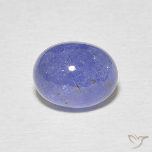 3.04ct 天然 深紫蓝色 坦桑黝帘石, 椭圆形, 半透明