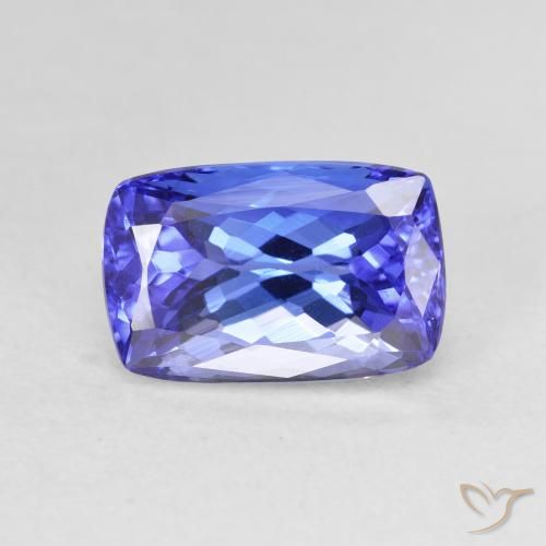 4.74ct 天然 深紫蓝色 坦桑黝帘石, 软垫, VVS
