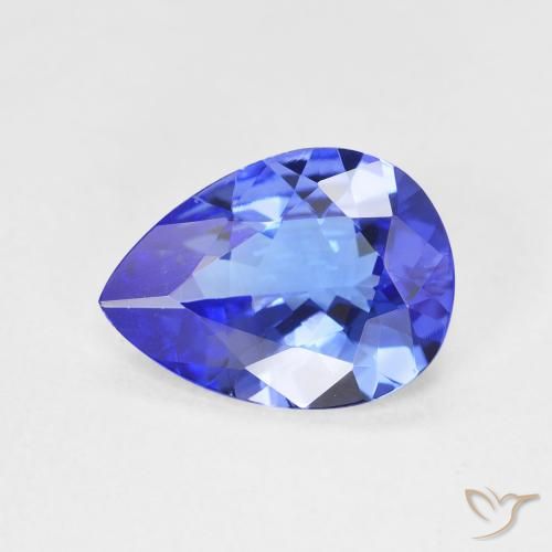 2.30ct 天然 鲜艳的蓝色 坦桑黝帘石, 梨形, VVS