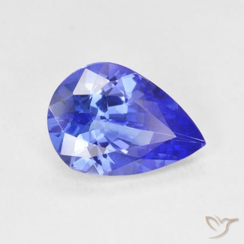 2.25ct 天然 深紫蓝色 坦桑黝帘石, 梨形, VVS