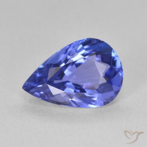 2.15ct 天然 紫罗兰蓝色 坦桑黝帘石, 梨形, VVS