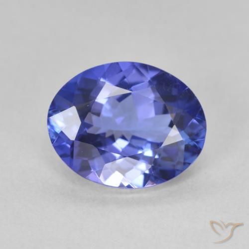 2.14ct 天然 深紫蓝色 坦桑黝帘石, 椭圆形, VVS