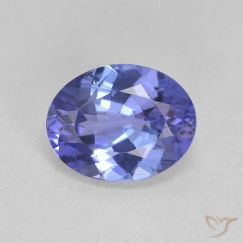 1.95ct 天然 深紫蓝色 坦桑黝帘石, 椭圆形, VVS-VS