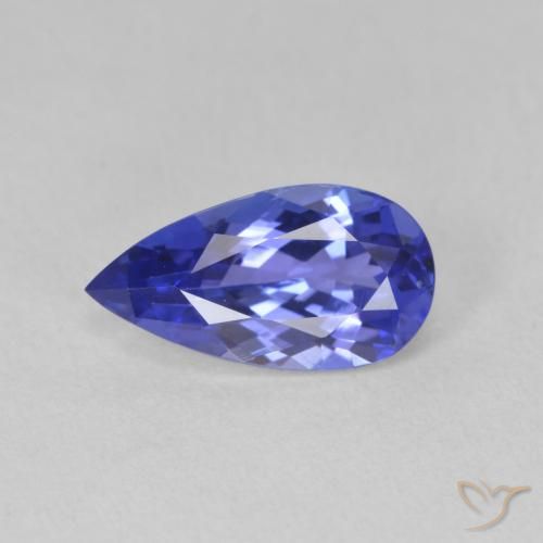 1.77ct 天然 深紫蓝色 坦桑黝帘石, 梨形, VVS