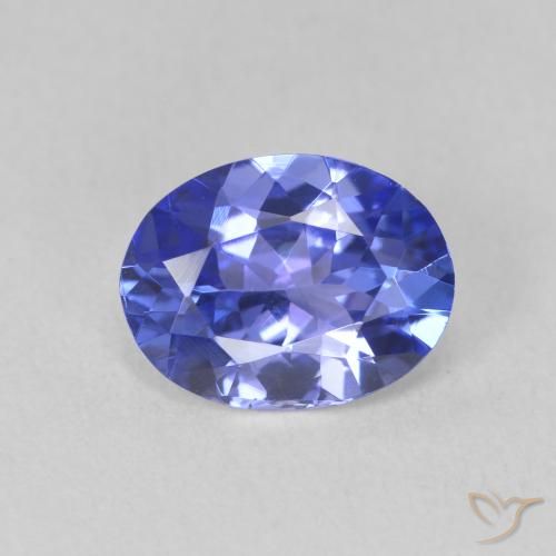 1.54ct 天然 深紫蓝色 坦桑黝帘石, 椭圆形, VVS