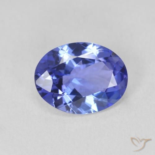 1.64ct 天然 蓝色 坦桑黝帘石, 椭圆形, VVS
