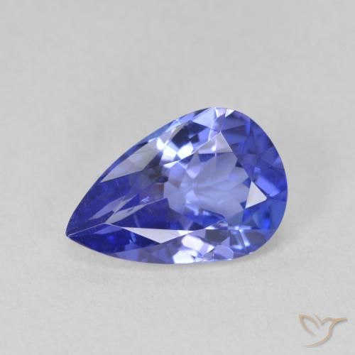 1.83ct 天然 深紫蓝色 坦桑黝帘石, 梨形, VVS