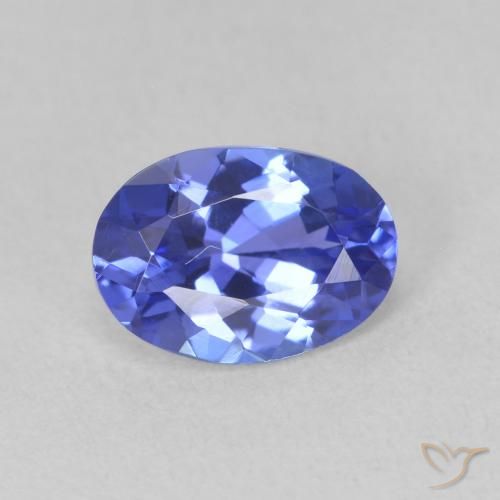 1.33ct 天然 深紫蓝色 坦桑黝帘石, 椭圆形, VVS