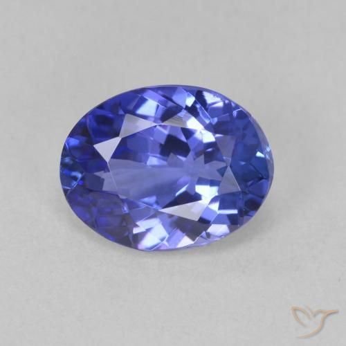 1.88ct 天然 深紫蓝色 坦桑黝帘石, 椭圆形, VVS