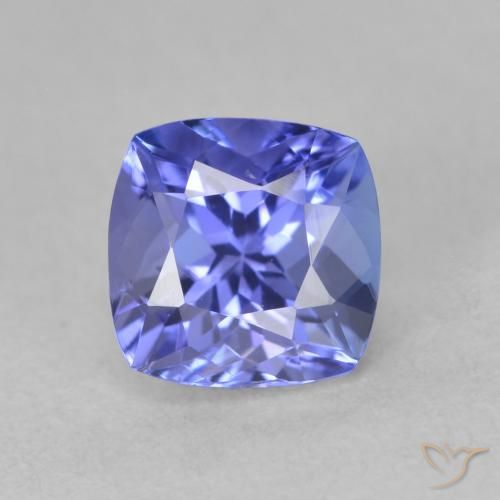1.59ct 天然 深紫蓝色 坦桑黝帘石, 软垫, VVS