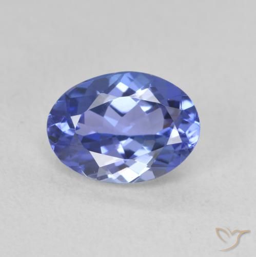 1.60ct 天然 深紫蓝色 坦桑黝帘石, 椭圆形, VVS
