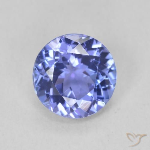 1.52ct 天然 深紫蓝色 坦桑黝帘石, 圆形的, VVS