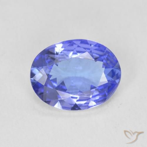 1.61ct 天然 深紫蓝色 坦桑黝帘石, 椭圆形, VVS