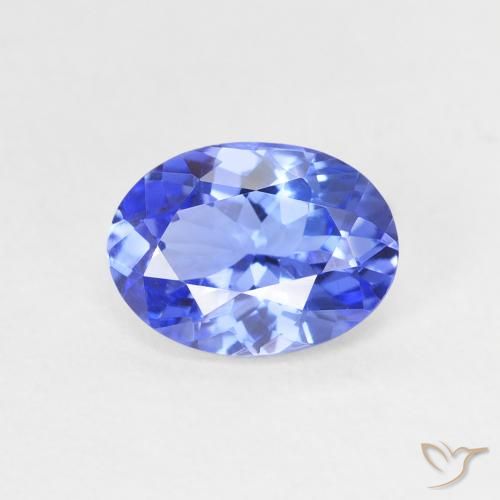 1.31ct 天然 深紫蓝色 坦桑黝帘石, 椭圆形, VVS
