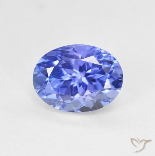 1.69ct 天然 深紫蓝色 坦桑黝帘石, 椭圆形, VVS