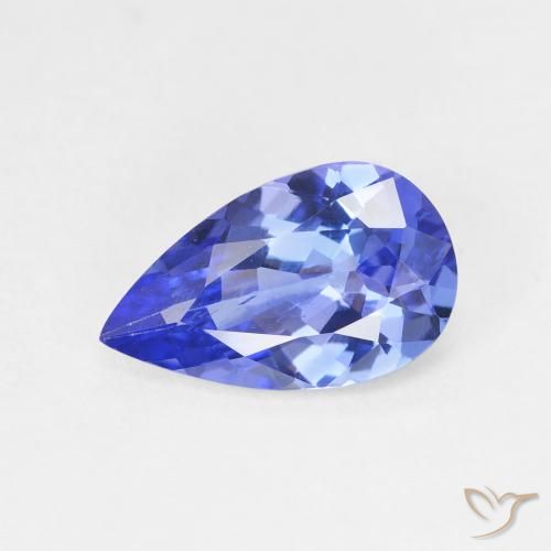 1.75ct 天然 深紫蓝色 坦桑黝帘石, 梨形, VS