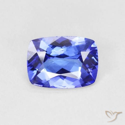 1.33ct 天然 深蓝色 坦桑黝帘石, 软垫, VVS-VS