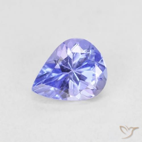 0.41ct 天然 紫罗兰蓝色 坦桑黝帘石, 梨形, VVS-VS