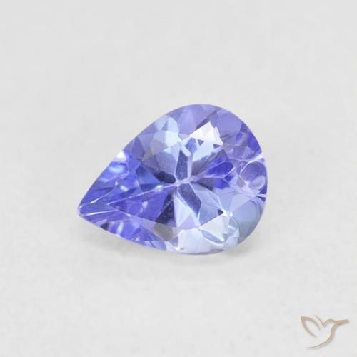 0.41ct 天然 紫罗兰蓝色 坦桑黝帘石, 梨形, VVS-VS