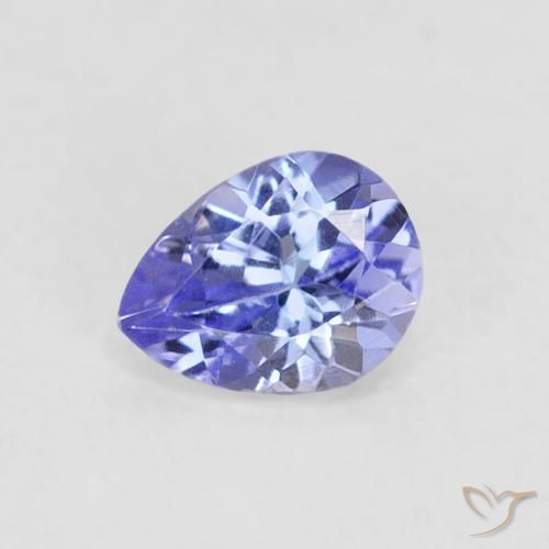 0.38ct 天然 紫罗兰蓝色 坦桑黝帘石, 梨形, VVS-VS