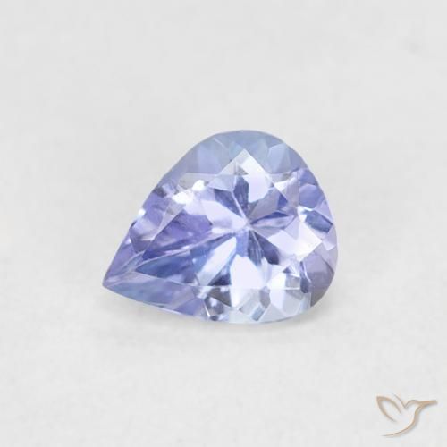 0.37ct 天然 淡蓝色 坦桑黝帘石, 梨形, VVS-VS