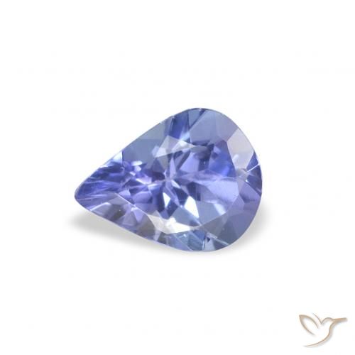 0.32ct 天然 电紫蓝 坦桑黝帘石, 梨形, VS