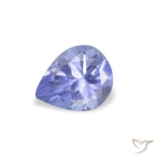 0.33ct 天然 电紫蓝 坦桑黝帘石, 梨形, VS