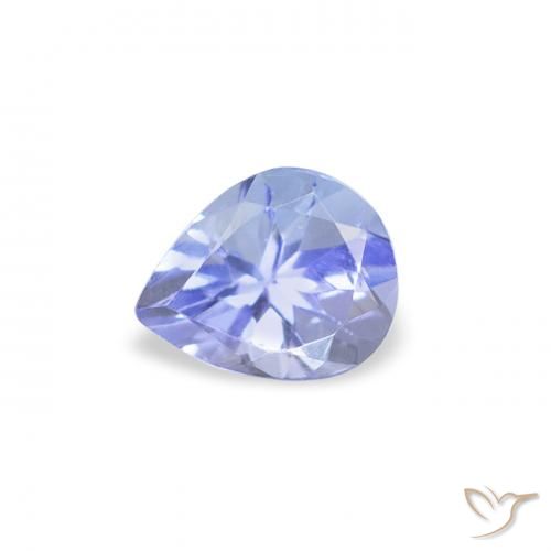 0.40ct 天然 淡蓝色 坦桑黝帘石, 梨形, VS