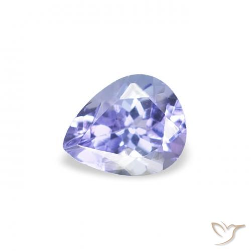 0.43ct 天然 深蓝色 坦桑黝帘石, 梨形, VS