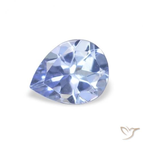0.35ct 天然 浅蓝色 坦桑黝帘石, 梨形, VVS-VS