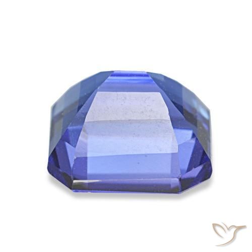 2.64克拉天然坦桑石，祖母绿式切割，7.8×7.6毫米，VVS