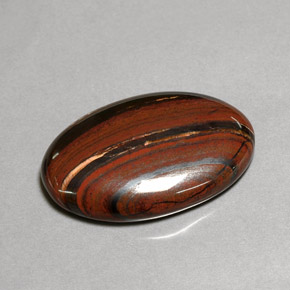 35.01克拉天然多色Tiger's Eye Matrix，椭圆形切割，29.9×20毫米，不透明