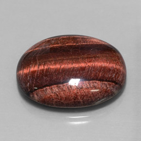 40.06克拉天然多色Tiger's Eye Matrix，椭圆形切割，28.3×23.4毫米，不透明