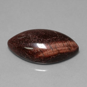 21.56克拉天然多色Tiger's Eye Matrix，马眼形，26.6×14.6毫米，不透明